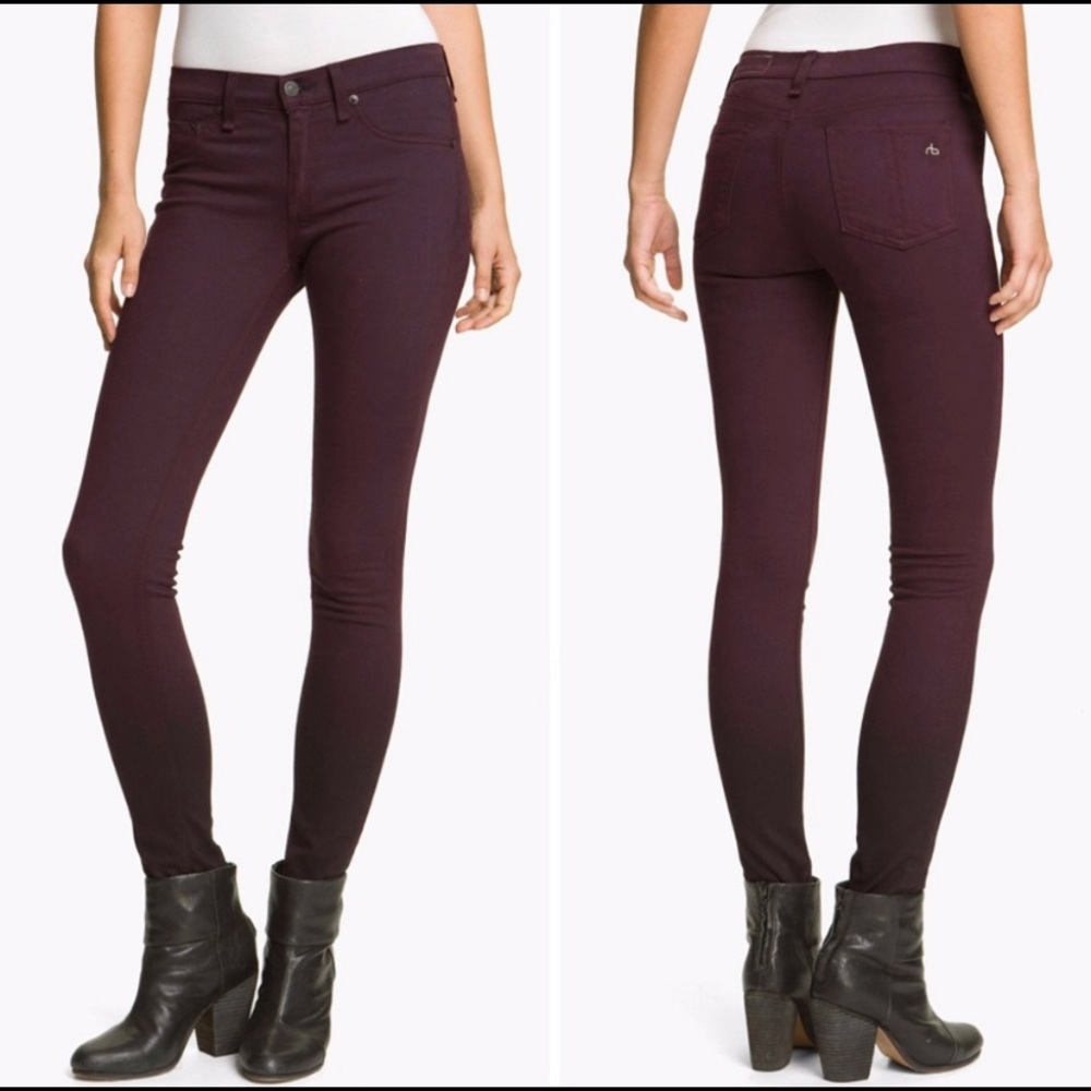 Rag & Bone Wine Ombré Jean Leggings